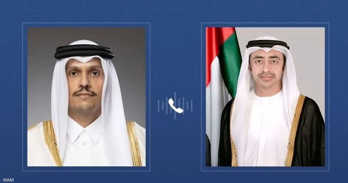 عبدالله بن زايد ورئيس وزراء قطر يتناولان التطورات الإقليمية في جولة حوارية مميزة