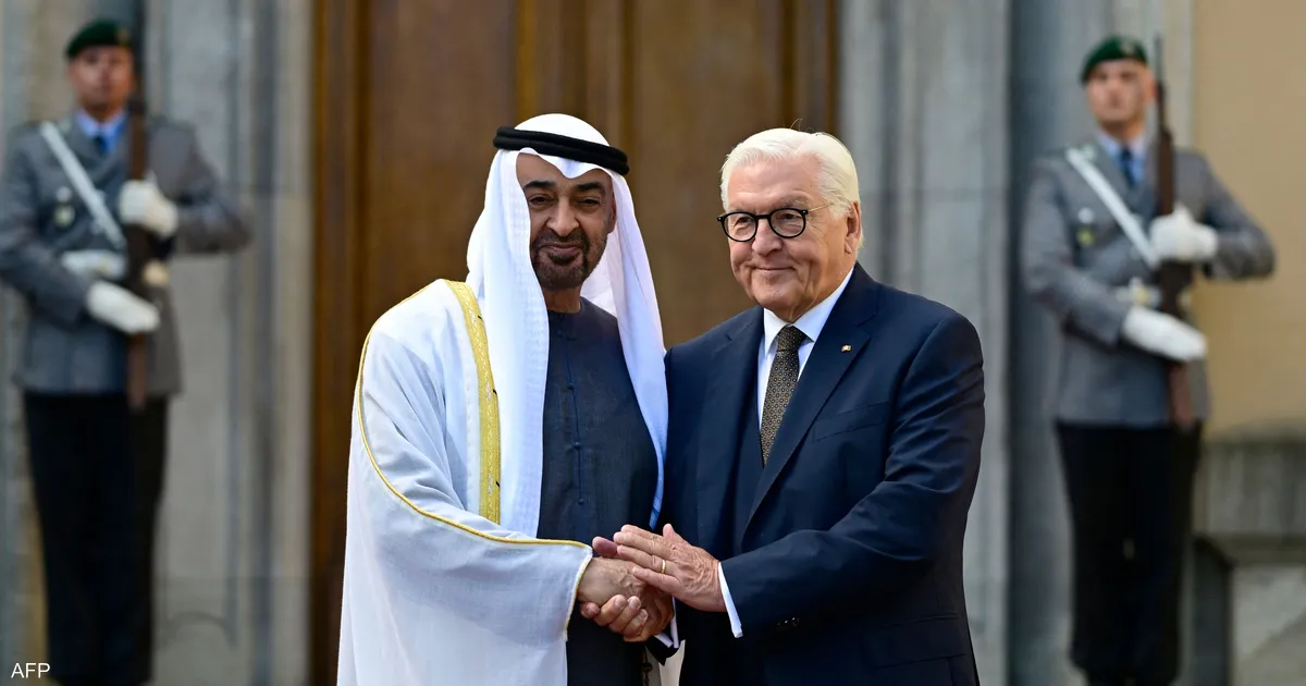 محمد بن زايد يشارك في مأدبة عشاء مميزة برعاية الرئيس الألماني